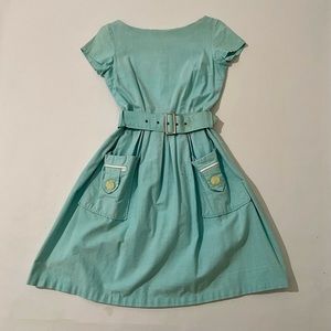 NOT FOR SALE Authentic Vintage Cotton Day Dress; No labels, circa 1950s/60s